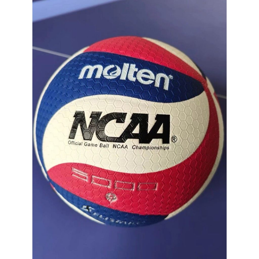 Original Molten Molten V5M5000 NCAA วอลเลย์บอลสีฟ้าอเมริกันวอลเลย์บอลหกเหลี่ยมยกวอลเลย์บอล