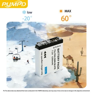 PUMPD DMW-BLH7E แบตเตอรี่กล้องสําหรับ Panasonic LX10 LX9 LX15 DC-GF9K GF10 GF8 GF7 แบตเตอรี่ charger
