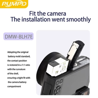 PUMPD DMW-BLH7E แบตเตอรี่กล้องสําหรับ Panasonic LX10 LX9 LX15 DC-GF9K GF10 GF8 GF7 แบตเตอรี่ charger