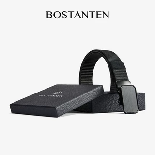 BOSTANTEN Edge เข็มขัดผู้ชาย-ผู้หญิง ดีไซน์ทันสมัย เรียบง่าย หัวสี่เหลี่ยม ใส่ได้ทุกวัน พร้อมกล่อง