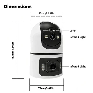 5G WiFi Smart Life Dual เลนส์ IP WiFi กล้องการติดตามอัตโนมัติ 2 ทิศทางกล้องรักษาความปลอดภัยในร่มสําหรับ Smart Home