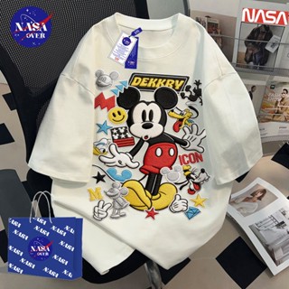 【จัดส่งจากกรุงเทพฯ】🔥NASA ฤดูร้อน ยูนิเซ็กส์ แขนสั้น oversize…