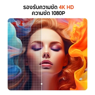 MODOFO S500 โปรเจคเตอร์ projector4K พร้อมลำโพงในตัว โฮมเธียเตอร์พกพาขนาดเล็ก Android14.0 ฉายขึ้นจอใหญ่สุด150 นิ้ว