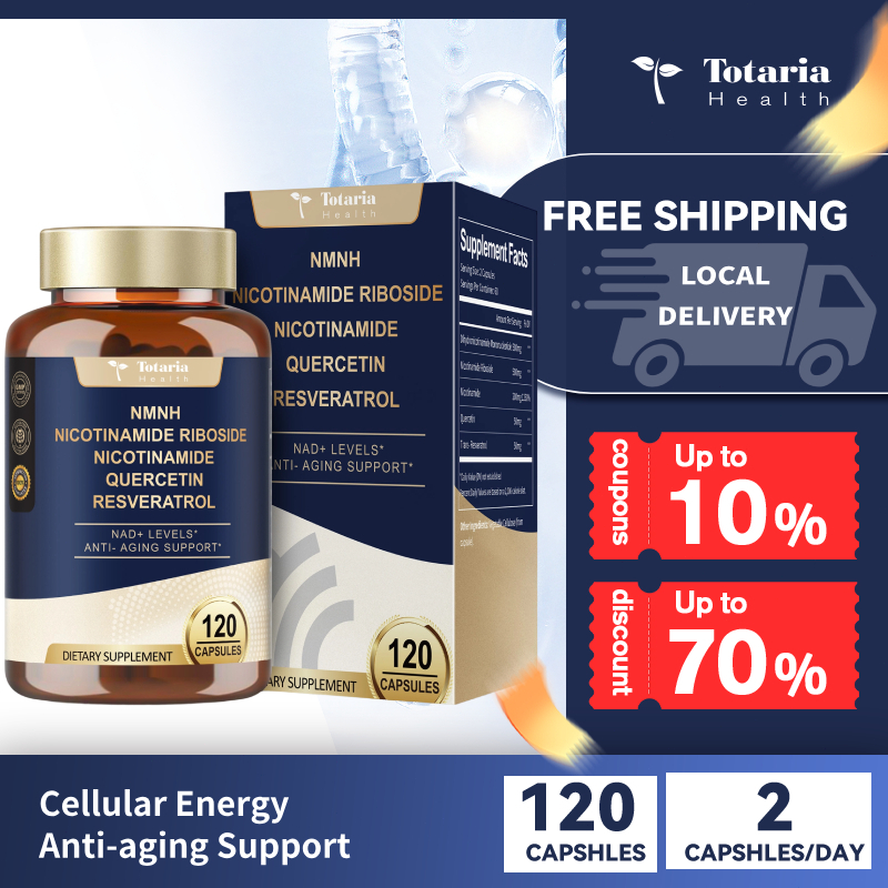Totaria NMNH (NMN อาหารเสริมทางเลือก) (Dihydronicotinamide Mononucleotide) ความแข็งแรงสูง, NAD+ รองรับ w/Resveratrol & Quercetin, การดูดซับเป็นพิเศษสําหรับ Anti-Aging, Vegan