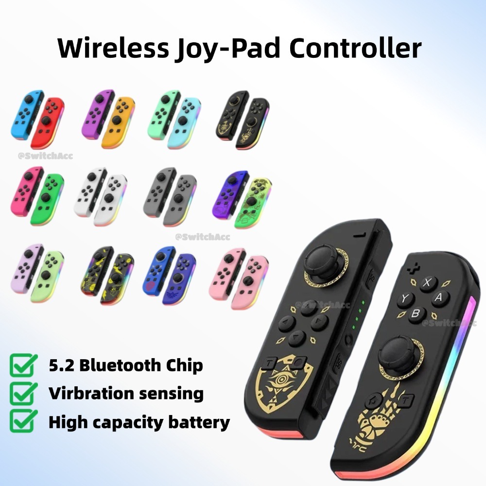 Premium Wireless JoyPad สําหรับ Nintendo Switch 2/1/OLED/LITE JoyPad (L/R) Controller Con สําหรับ Zelda SWITCH ราคาไม่แพงหลายสี ReadyStock