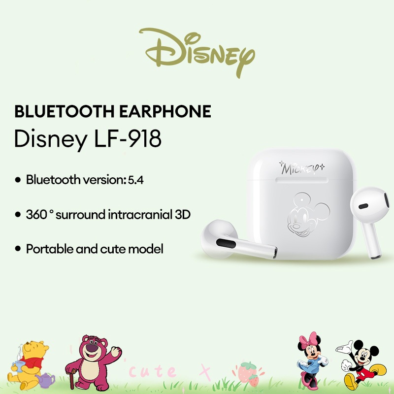 Disney LF-918 หูฟังบลูทูธไร้สาย ลดเสียงรบกวน คุณภาพเสียง HIFI แบบพกพา