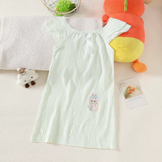 สาว Nightdress สาวน่ารักชุดนอนชุดนอนผ้าฝ้ายเด็กสาวแขนยาว Nightdress