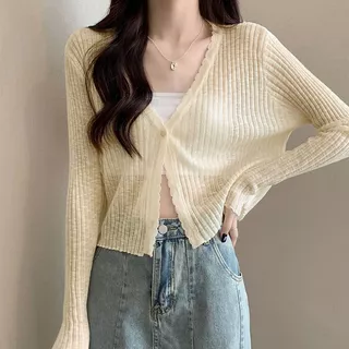 เสื้อกันหนาวลายถักสำหรับฤดูร้อน สไตล์คลุมไหล่ เสื้อโค้ทบางเบาน้ำหนักเบาทองใช้ในอากาศเย็น