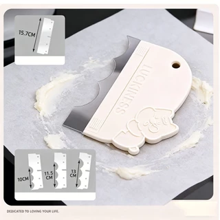 4 ชิ้น/เซ็ตเค้กครีม Scraper Soft Edge Smoother สําหรับซ้อนเค้กตกแต่งอุปกรณ์เบเกอรี่