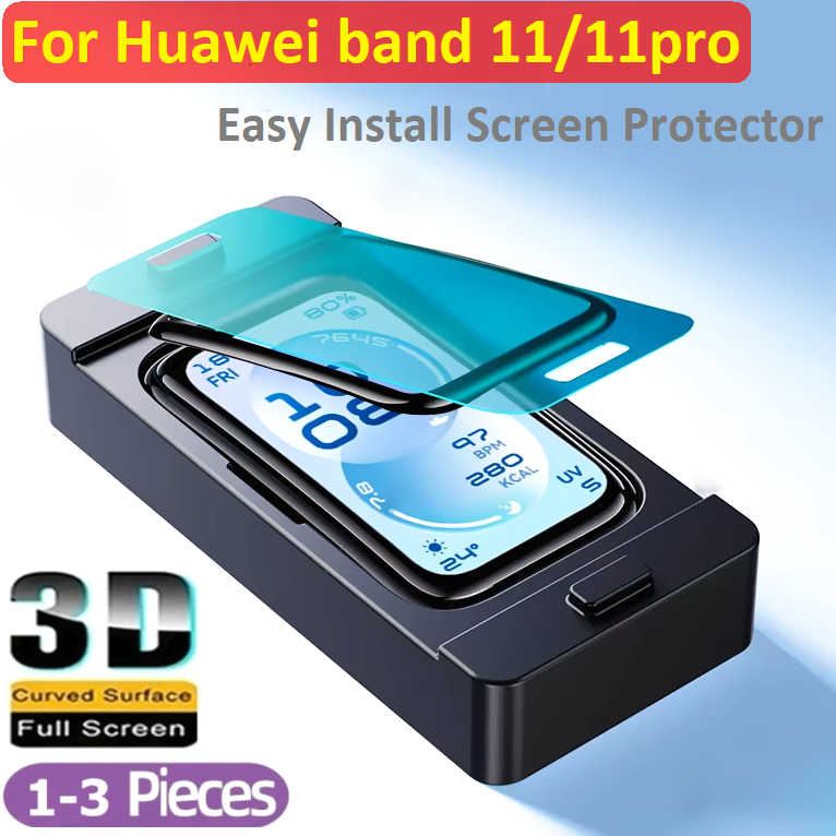 Easy Install Film For ฟิล์ม Huawei band 11 pro Screen Protector Full Covered ฟิล์ม Huawei band 11 Screen Protector Soft ฟิล์ม Huawei band 8 Film Huawei band 9 ฟิล์ม Samrt watch Huawei band 11 ฟิล์ม Huawei band 11 Film Anti-scratch Huawei band 11 Pro ฟิล์ม