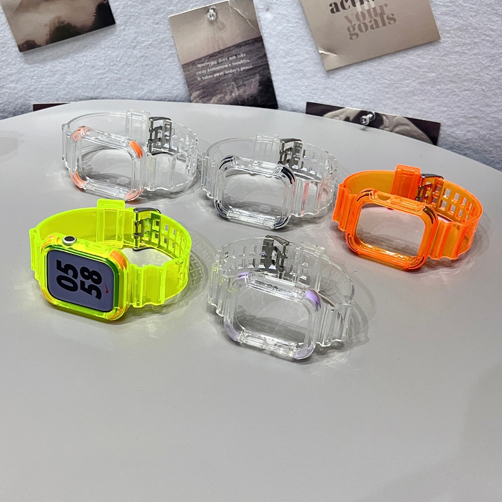 สายนาฬิกายางสไตล์สปอร์ต เหมาะสําหรับ Apple Watch Series 7 SE 6 5 4 3 2 1 ขนาด 38/40/41/42 มม. 44 มม.