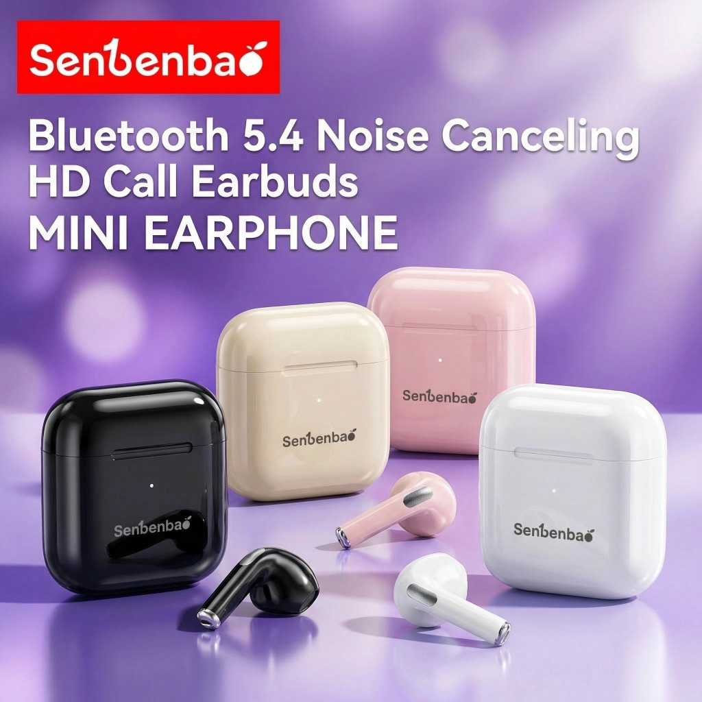 Senbenbao pro4/i13 หูฟังบลูทูธไร้สาย TWS พร้อมไมโครโฟน, หูฟังกีฬาสําหรับเล่นเกมสเตอริโอชนิดใส่ในหูสํ