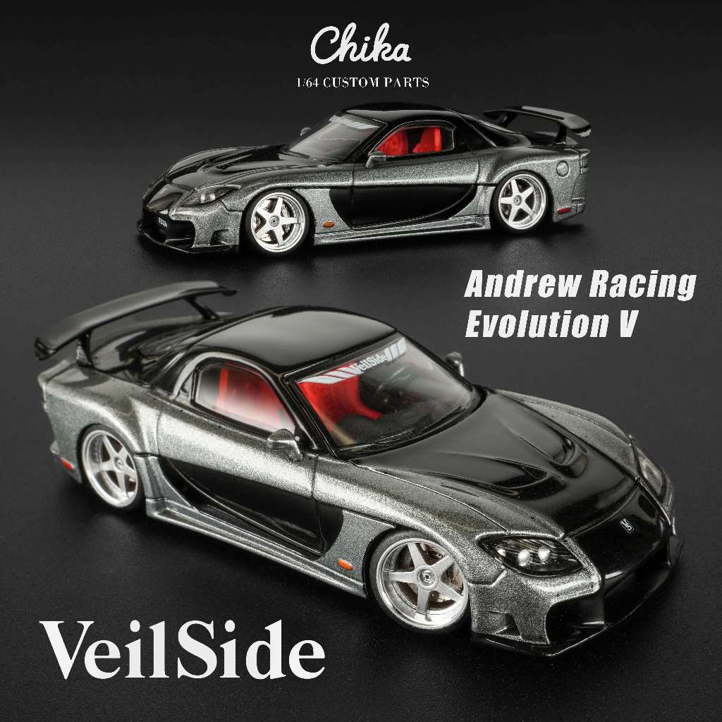 1/64 Chika Static - Veilside Evo V รุ่นรถล้อที่กําหนดเอง (ในสต็อก)