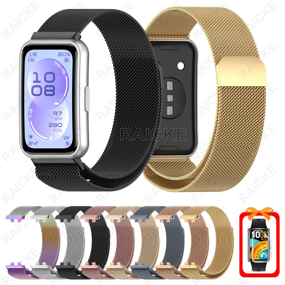 สายนาฬิกาทดแทนโลหะ สายแม่เหล็ก Milanese สําหรับ Huawei Band 11 pro / 11 / 10 / 9 / 8