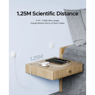 ORICO 7-in-1 Travel Power Strip: 4 AC Outlets, USB-C, 1.25m Wrap Cord, 2500W แบบพกพาปลั๊กแบนสายไฟ 5 ป้องกันความปลอดภัย