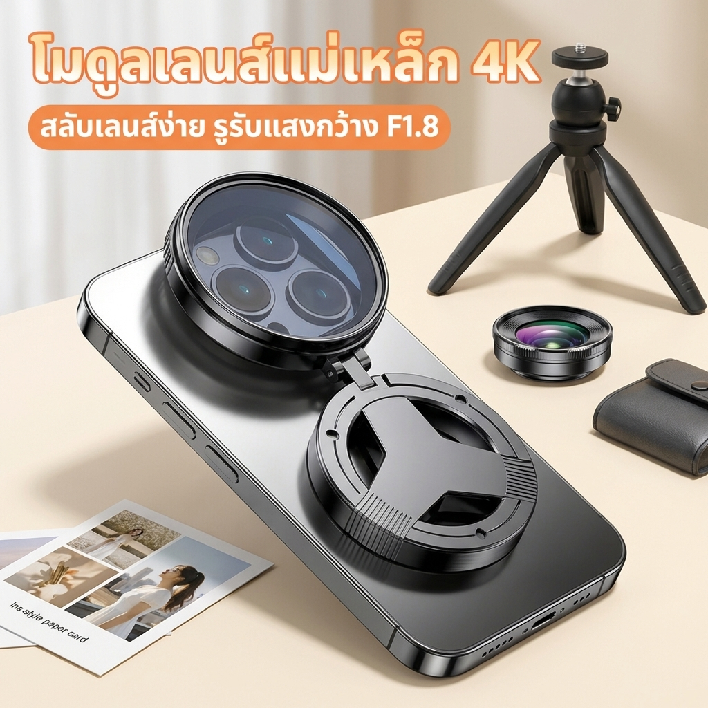 โทรศัพท์มือถือ Filter 52mm CPL แม่เหล็ก เลนส์มือถือ เพิ่มความอิ่มตัวของสีและความคมชัด แบบมืออาชีพ