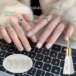 XEIJAYI 10ml - off-white Cat Eye Gel Nail Polish ติดทนนานและเงางาม เหมาะสำหรับใช้ทุกวัน