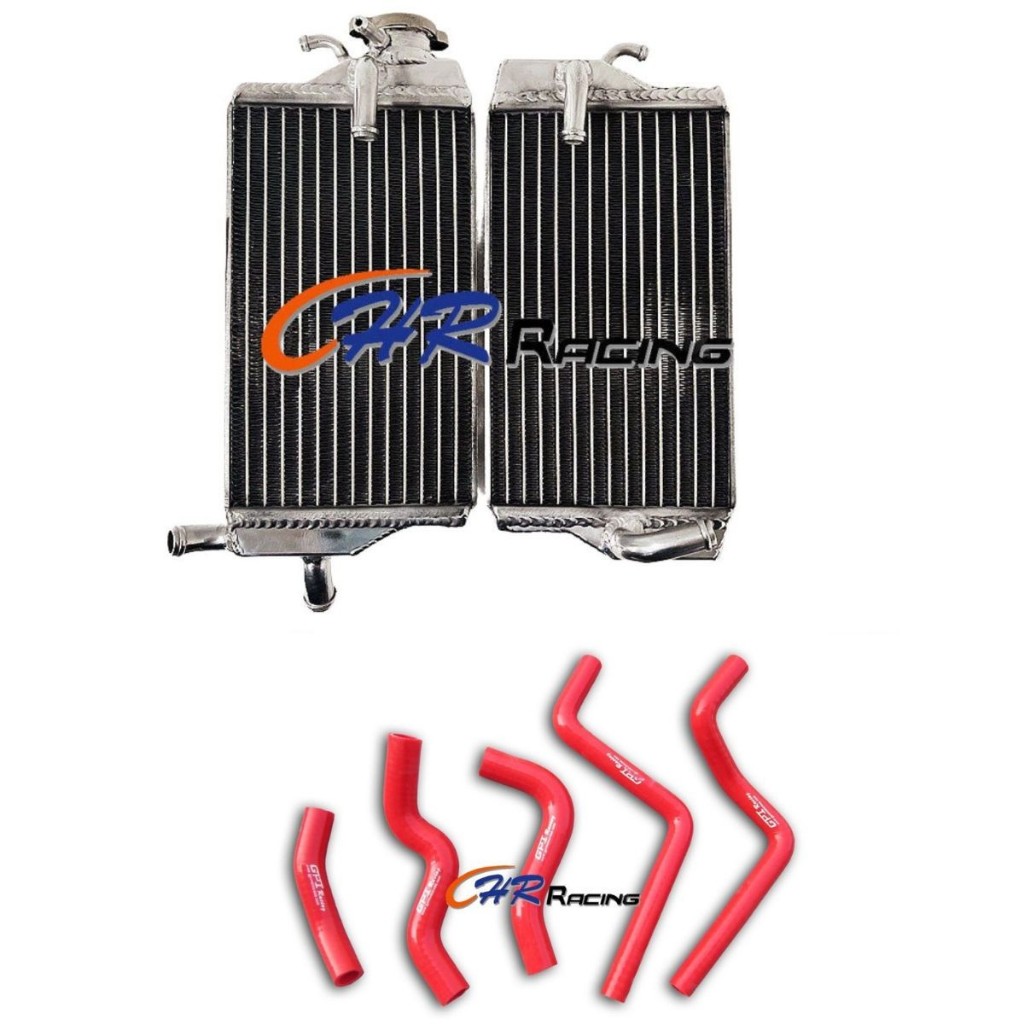 หม้อน้ําอลูมิเนียม+ท่อสําหรับ 2000-2001 Honda CR125R CR 125R CR125 2 จังหวะ