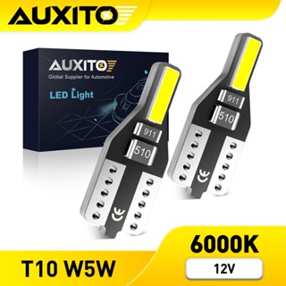 AUXITO 2PC หลอดไฟ LED T10 W5W 168 194 12V 6000K สีขาว สําหรั…