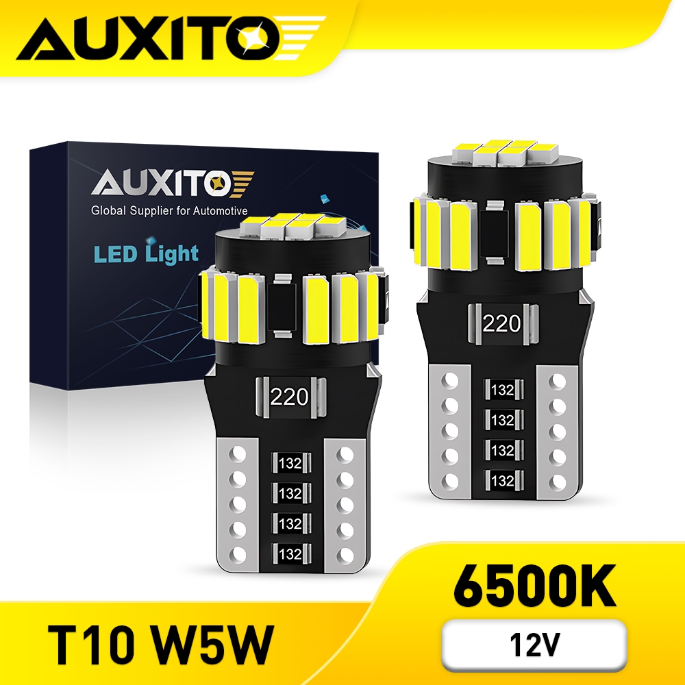 AUXITO 2PC T10 W5W LED Super Bright 168 194 หลอดไฟ LED Canbus ภายในรถสําหรับไฟที