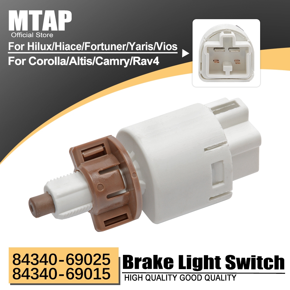 สวิตช์ไฟเบรค 4Pin สําหรับ Toyota Camry/Corolla/Altis/Yaris/Vios/Hilux/Hiace/Fortuner/สําหรับ Suzuki/Fiat/Opel Tail Stop โคมไฟสวิทช์ 84340-69025 84340-69015 37741-75H10