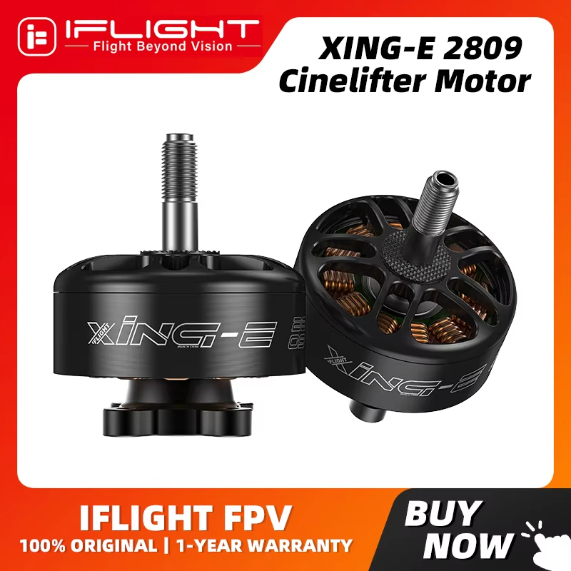 IFlight XING-E 2809 1250KV / 800KV 4-6S FPV Cinelifter มอเตอร์เพลาเหล็ก 5 มม.สําหรับ FPV