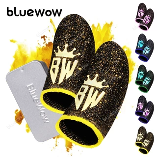 อัพเกรดแฟลช BlueWow King Gaming Finger Sleeve เกมมือถือถุงมือสําหรับ PUBG Breathable Finger Sleeve ปลายนิ้ว Anti-slip Silver Fiber Gaming Cover