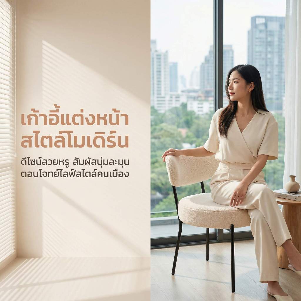 IDLEWAY เก้าอี้แต่งหน้า 6209 เก้าอี้ทานอาหาร รูปทรงโดนัทของเหล่าเซเลปอินเทอร์เน็ต ราคา ถูกที่สุด ดีลบีเคเค แกลเลอรีภาพที่ 6
