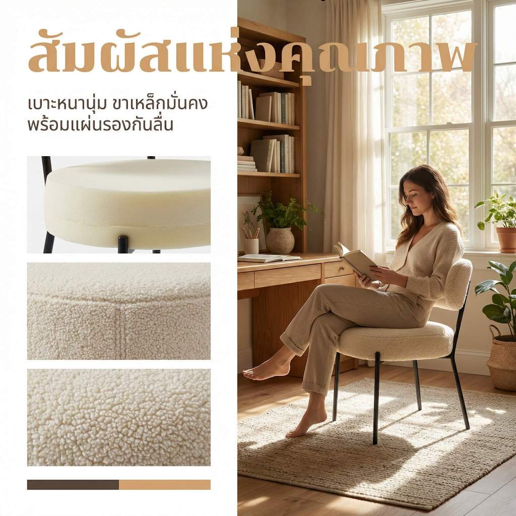 IDLEWAY เก้าอี้แต่งหน้า 6209 เก้าอี้ทานอาหาร รูปทรงโดนัทของเหล่าเซเลปอินเทอร์เน็ต ราคา ถูกที่สุด ดีลบีเคเค แกลเลอรีภาพที่ 5