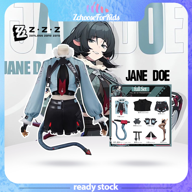 🅾️🇹🇭[พร้อมส่ง]🇹🇭 ชุดคอสเพลย์ Zenless Zone Zero Jane Doe Cosplay เกม อนิเมะ ผู้หญิง ชุดตัวละคร เซ็ตเต