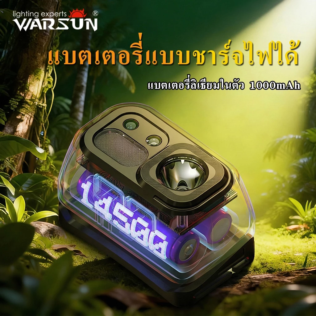 Warsun SG01 ไฟฉายคาดหัว USB-C เซ็นเซอร์ ไฟแดง thumbnail 10