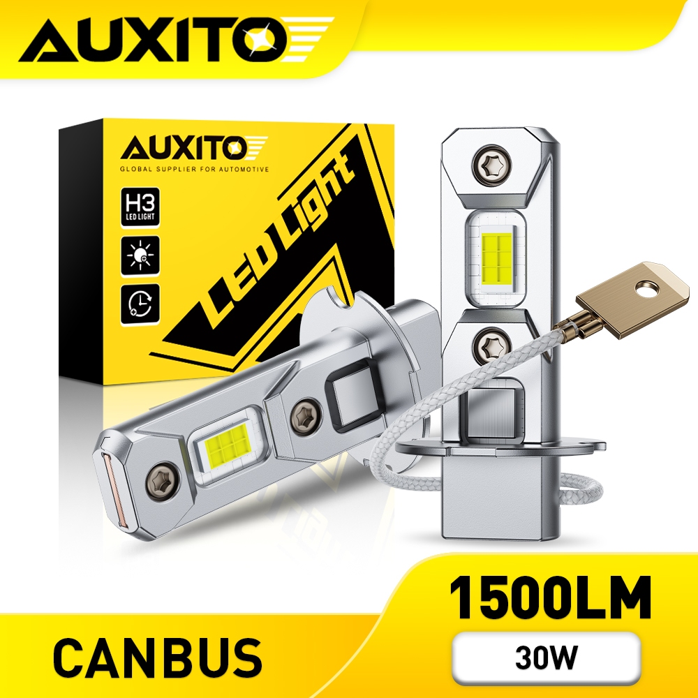 AUXITO 2PC ไฟตัดหมอก H3 1500LM 30W หมอก Canbus สีเหลือง 6500K สีขาว 3000K สีเหลืองทอง กันน้ำ