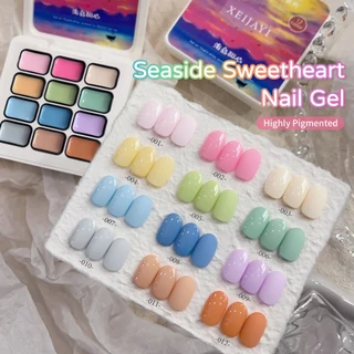 XEIJAYI-Low Saturation Macaron Color Gel Nail Polish, 12 สี, เหมาะสําหรับร้านทําเล็บและของใช้ประจําวัน