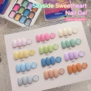 XEIJAYI-Low Saturation Macaron Color Gel Nail Polish, 12 สี, เหมาะสําหรับร้านทําเล็บและของใช้ประจําวัน