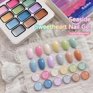 XEIJAYI-Low Saturation Macaron Color Gel Nail Polish, 12 สี, เหมาะสําหรับร้านทําเล็บและของใช้ประจําวัน