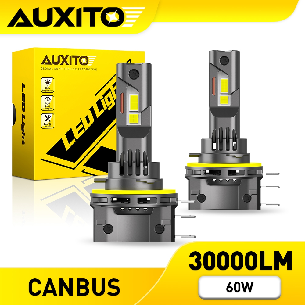 AUXITO 2PC ไฟหน้า H15 LED Canbus 30000LM 60W ไฟหน้ารถหลอดไฟ High Beam และ ไฟวิ่งกลางวัน