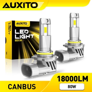 AUXITO 2PC ไฟหน้า M3S H11 HB3 9005 LED 80W 18000LM 6500k ปรับได้ สีขาว แบบเปลี่ยน Canbus