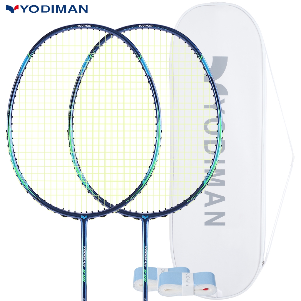 YODIMAN ของแท้ ไม้แบดมินตันคู่ มืออาชีพ - โครงสร้างคาร์บอนไฟเบอร์ 100% - น้ำหนักเบาพิเศษระดับ 5U - ทนทาน - แรงดีดกลับสูง - เหมาะสำหรับผู้เล่นทุกระดับ (เริ่มต้นถึงมืออาชีพ)