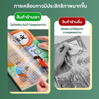 พลาสติกใสเคลือบปกหนังสือ สติกเกอร์ห่อปกหนังสือ book cover 10/30 แผ่น กันน้ำกันเปื้อน ห่อง่าย แถมฟรี สติ๊กเกอร์ชื่อ จำนวนมากในสต็อกที่สามารถขายส่งสำหรับชั้นเรียน