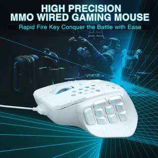 Solakaka SM809 MMO เมาส์สําหรับเล่นเกมแบบมีสาย USB การออกแบบน้ําหนักเบา 85g ปุ่มด้านข้างแบบกําหนดเอง DIY เปลี่ยนปลอกด้านข้าง