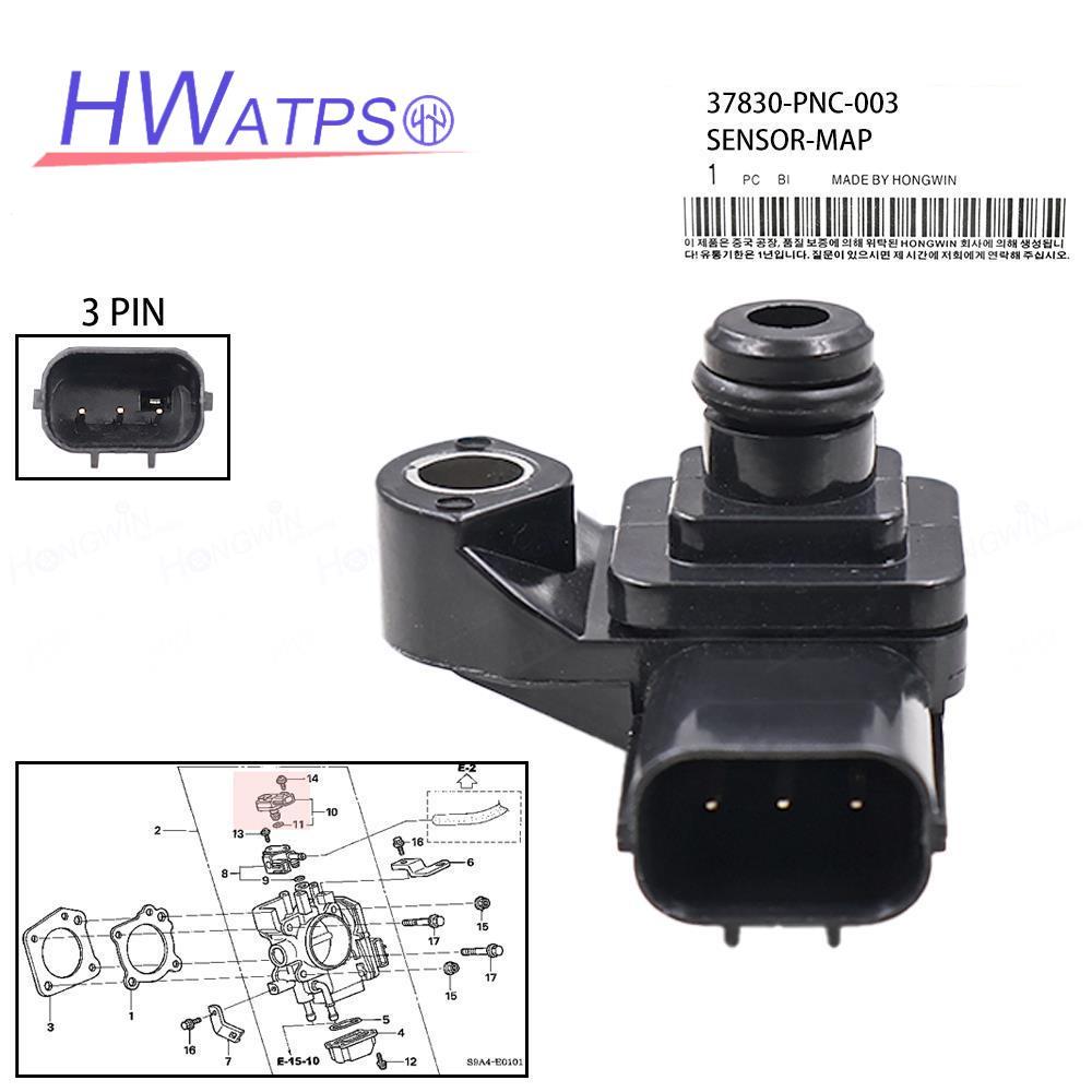 เซ็นเซอร์แผนที่สําหรับ Honda Accord K24A Civic K20Z3 CR-V Fit OEM 37830-PNC-003 Manifold Absolute Pr