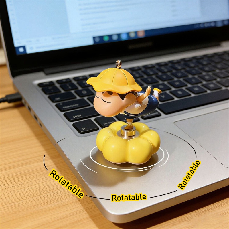 หมุนได้ Crayon Shin-chan Action Figurines รถโต๊ะหัตถกรรมตกแต่งของเล่นน่ารักการ์ตูนภาพเคลื่อนไหวรุ่นตุ๊กตาคอลเลกชันวันเกิดคริสต์มาสของขวัญ