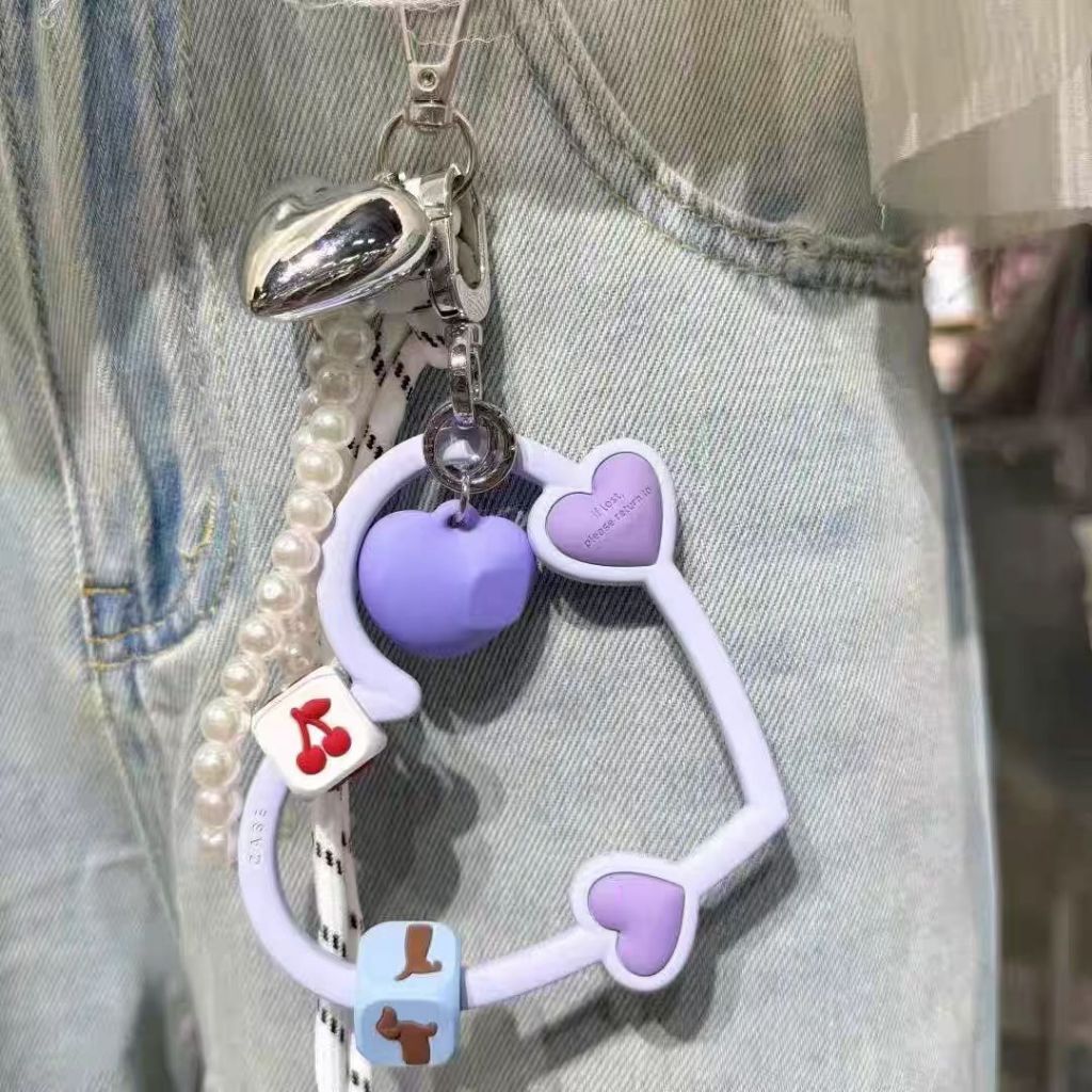 Pretty Silicon Beautiful Flower Special Romantic Heart Phone Wristlet lanyard Pendant คุณภาพสูง เชือกคล้องโทรศัพท์มือถือ ราคา ถูกที่สุด ดีลบีเคเค แกลเลอรีภาพที่ 9