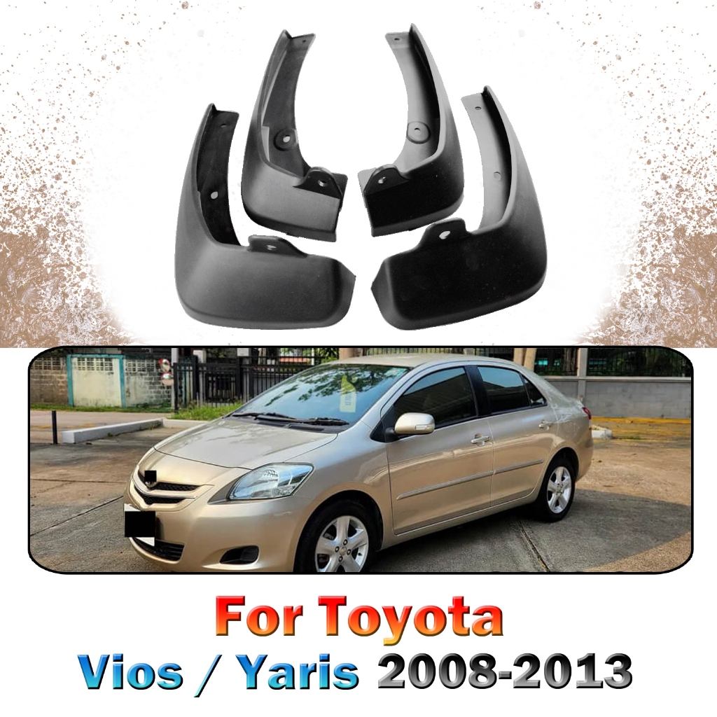รถโคลนสําหรับTOYOTA VIOS Yaris xp90 ncp90 ncp9 Mudguards Fender 4 Dr Sedan Limo Belta 2008-2013