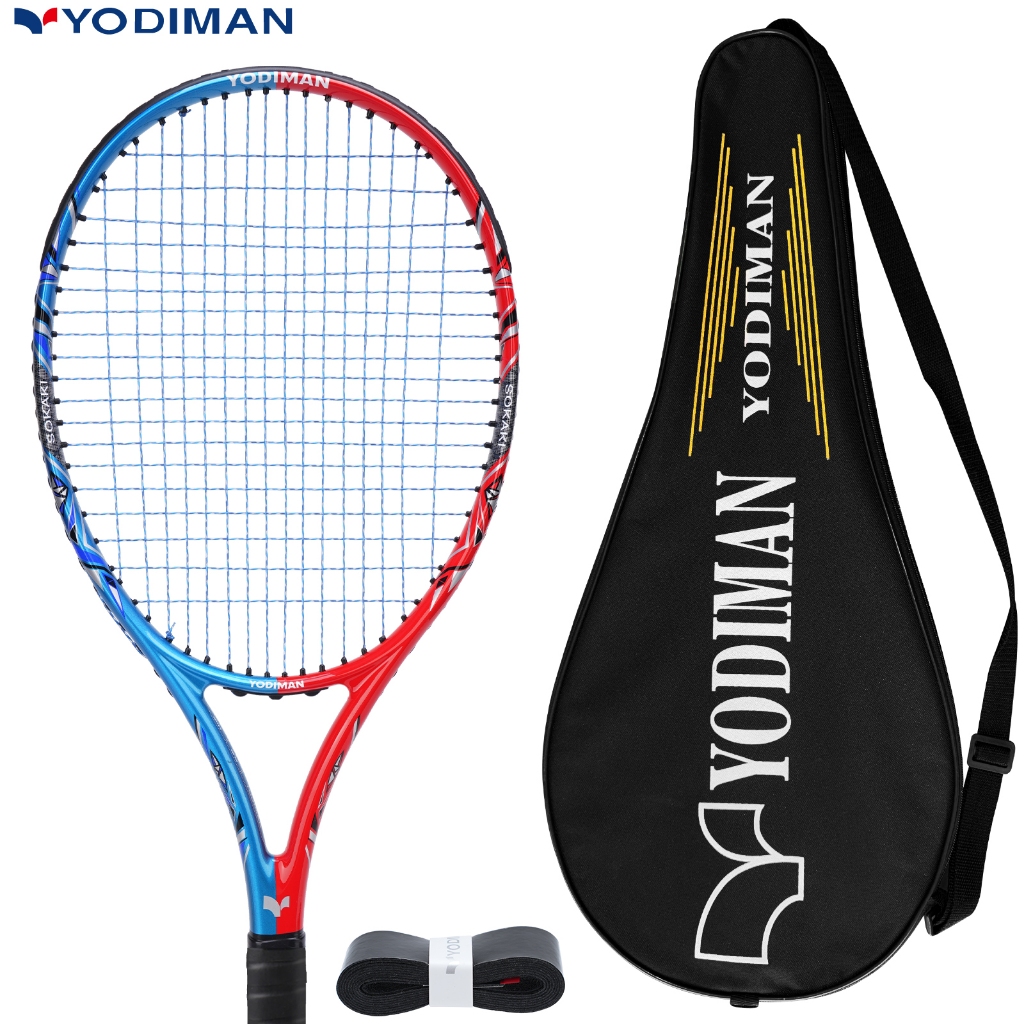 YODIMAN ของแท้ ไม้เทนนิสคาร์บอนไฟเบอร์ล้วนมืออาชีพประสิทธิภาพสูงสำหรับผู้ใหญ่ - น้ำหนักเบา - เฟรมทนทาน - ด้ามจับสบาย - เหมาะสำหรับผู้เล่นระดับกลาง/ขั้นสูง