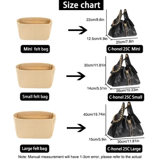 EverToner กระเป๋าสําหรับ C-honel 25C Hobo Mini ขนาดเล็กขนาดใหญ่กระเป๋าด้านใน Felt ใส่กระเป๋าถือ