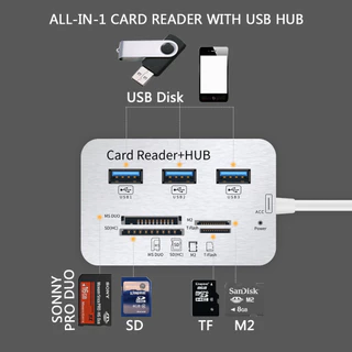 USB3.0 HUB+USBHUB เครื่องอ่านการ์ดความเร็วสูงโดยใช้