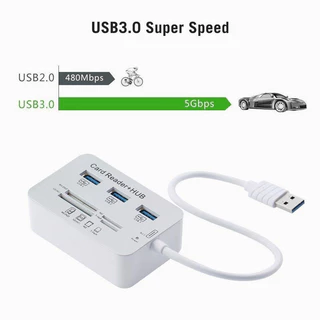 USB3.0 HUB+USBHUB เครื่องอ่านการ์ดความเร็วสูงโดยใช้