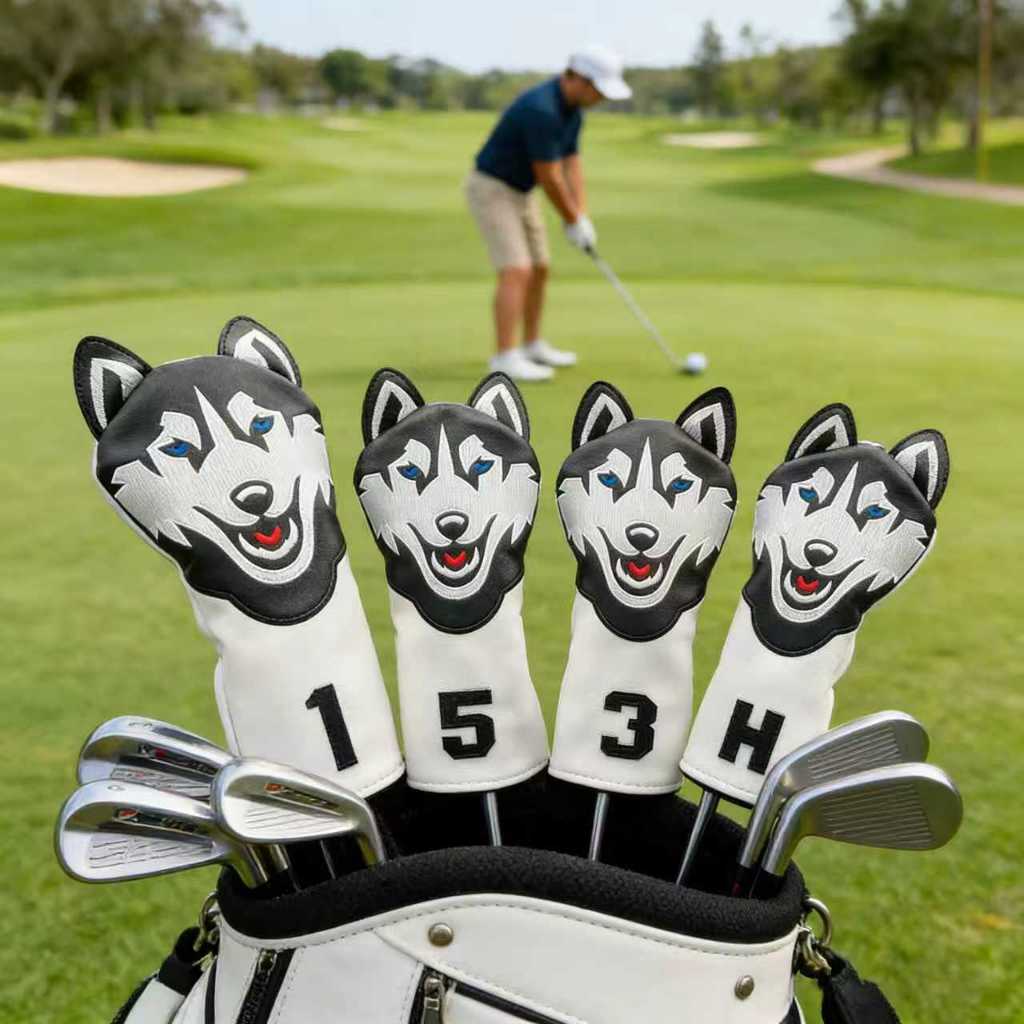 Fun Husky ถุงครอบไม้กอล์ฟ กันน้ำและกันรอยขีดข่วน สำหรับไม้ทุกประเภท