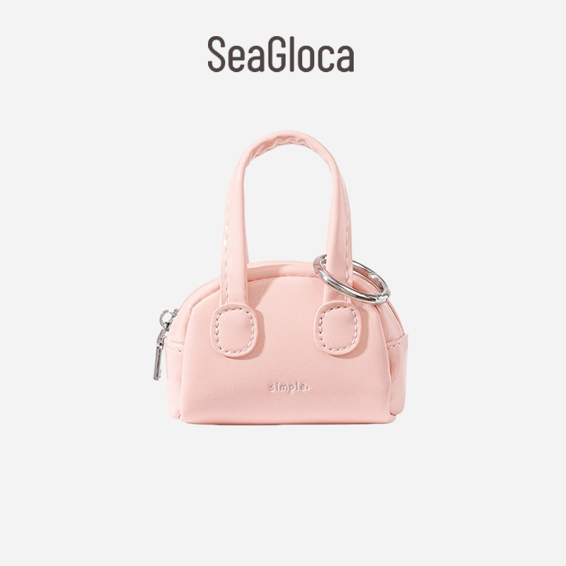 SeaGloca กระเป๋าบowell ขนาดเล็กเงางาม - ดีไซน์.Compact น้ำหนักเบาทองใช้พกพาของสำคัญอย่าง AirPods และกุญแจได้อย่างสะดวก 2060